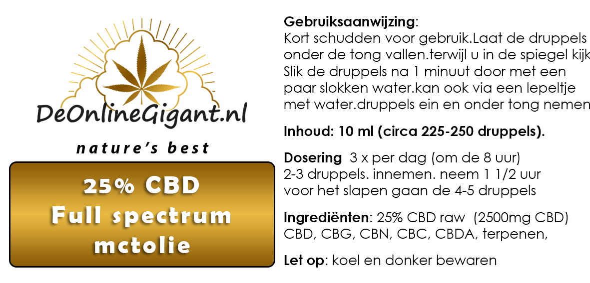 CBD 30% / CBG 7% dilué avec de l'huile d'olive extra vierge