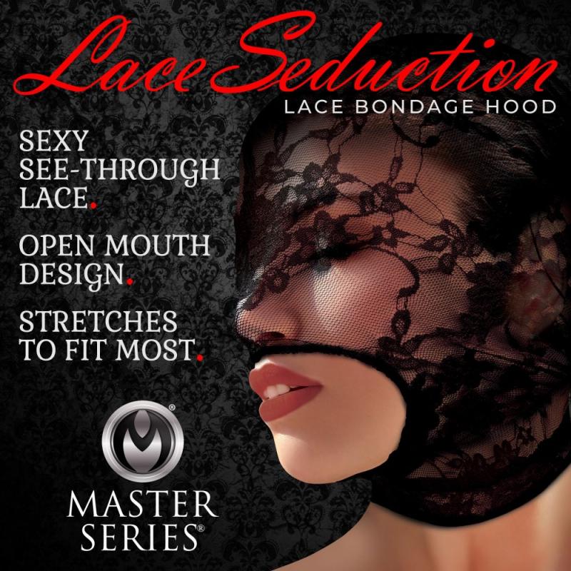 Lace Seduction Bondage Masker - Zwart