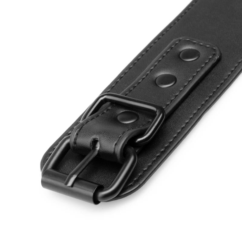 Menottes de cheville en simili cuir - Noir