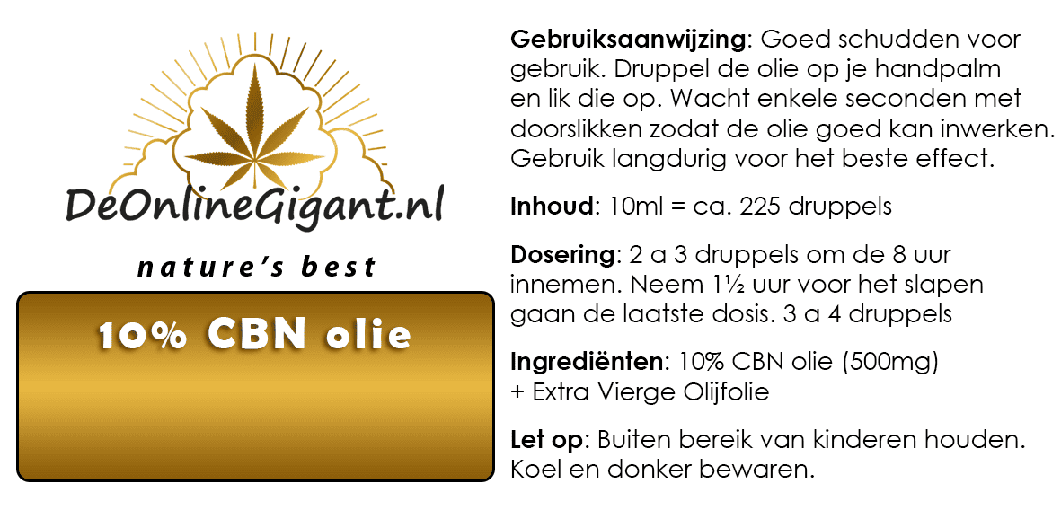 CBN 10% -10 ml (10% de cannabinol diluido con aceite de oliva