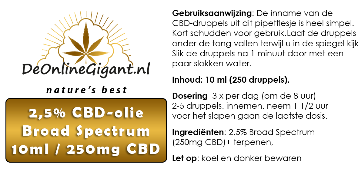 CBD-olie broad spectrum 2.5%