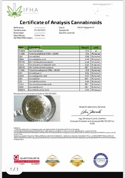 CBD+CBDA Gruis mix 6% cbd gruis