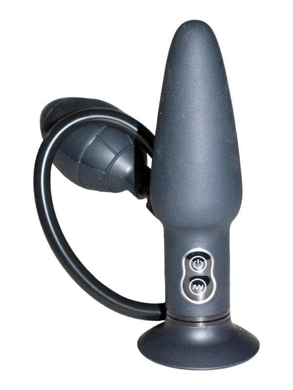 True Black Vibrating Anal Plug