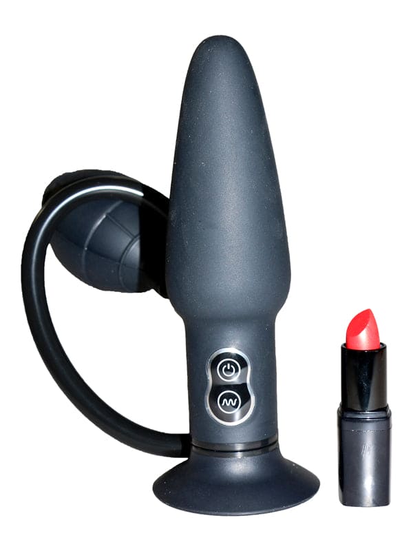 True Black Vibrating Anal Plug