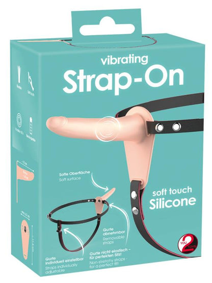 Strap-On Met Vibrating Dildo