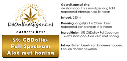 Bee Honest Aloe Vera bath & shower & honey 250ml with 5% HHC oil+ (with perfume)