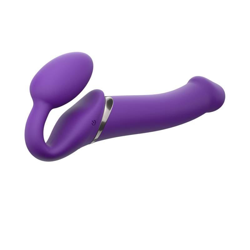 Strap On Me - Strapless Vibrerende Voorbind Dildo - Maat L - Paars