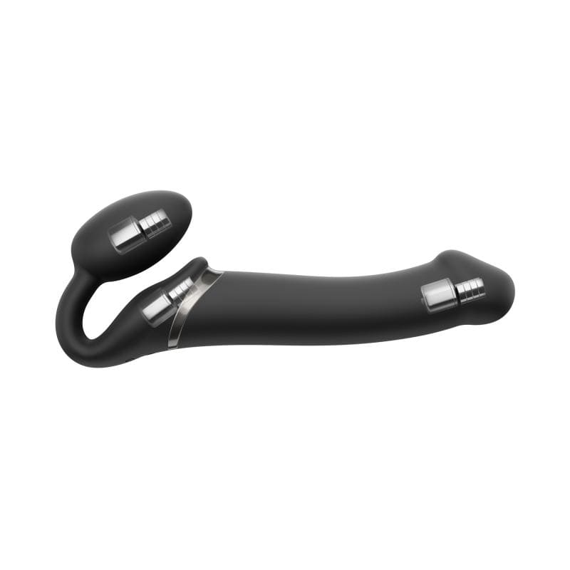 Strap On Me - Strapless Vibrerende Voorbind Dildo - Maat L - Zwart