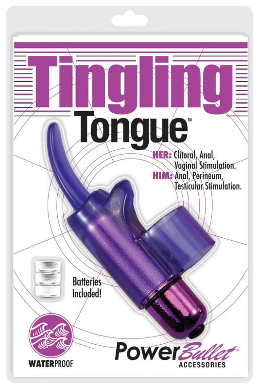 Vibrateur de doigt Tingling Tongue Bullet - Violet