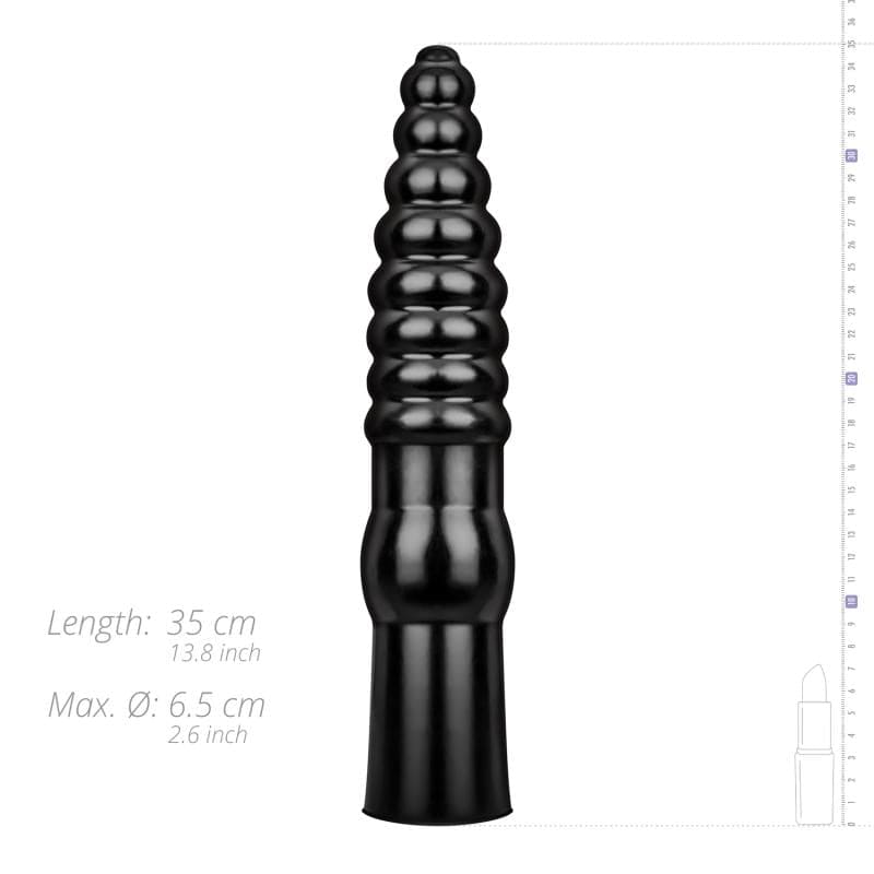 Geribbelde Dildo - 34 cm