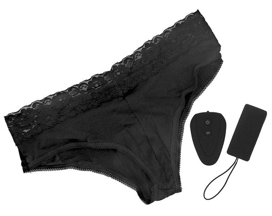 Burlesque Slip Met Vibrator - Zwart