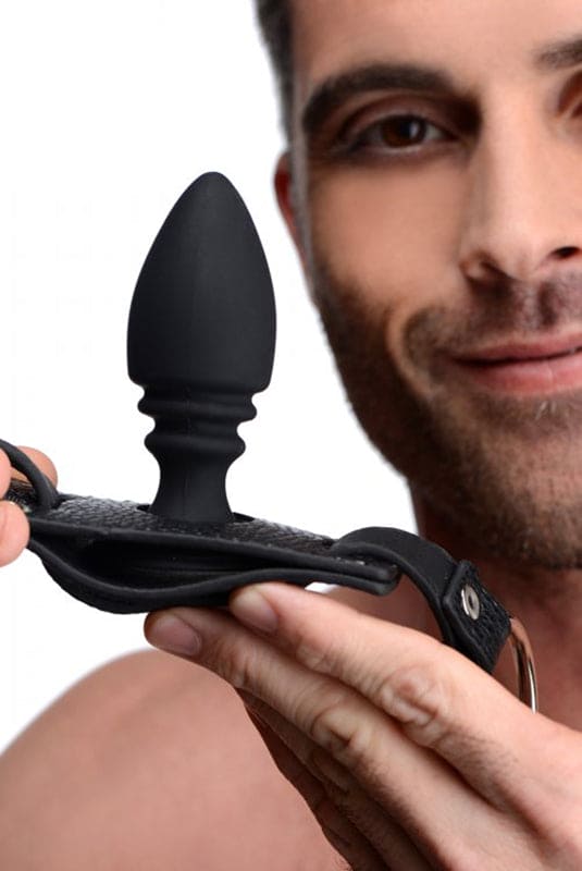 Harnais Avec Cockring Et Plug Anal