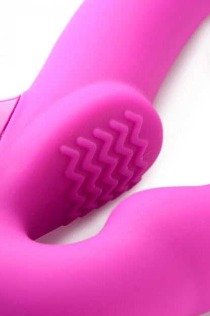 Evoke Vibrating Strapless Strap-On - Pink