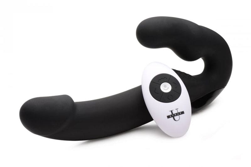 Urge Strapless Strap-On Vibrator - Zwart