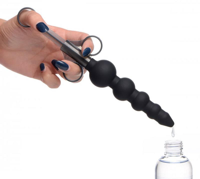 Lube Launcher with Ascending Anal Beads