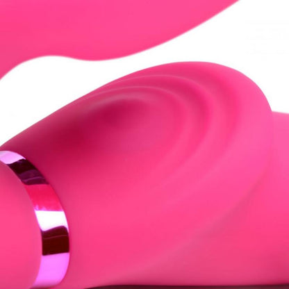 Consolador Vibrador Sin Tirantes G-Pulse con Control Remoto - Rosa