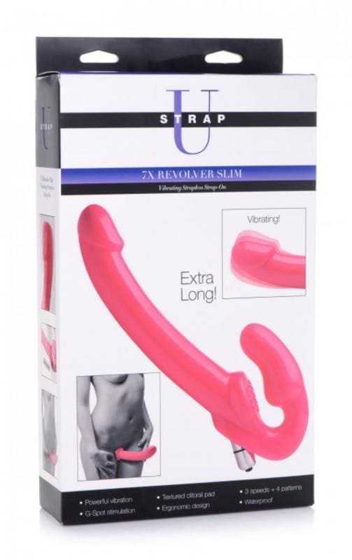 Revolver Vibrating Strapless Strap-On XXL - Pink