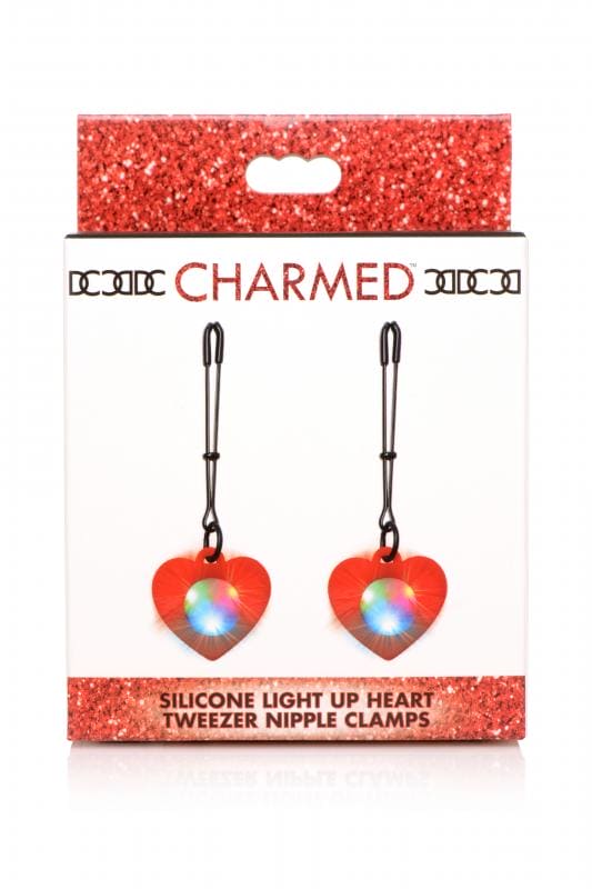 Charmed - Heart Tweezer Nipple Clamps With LED Lighting