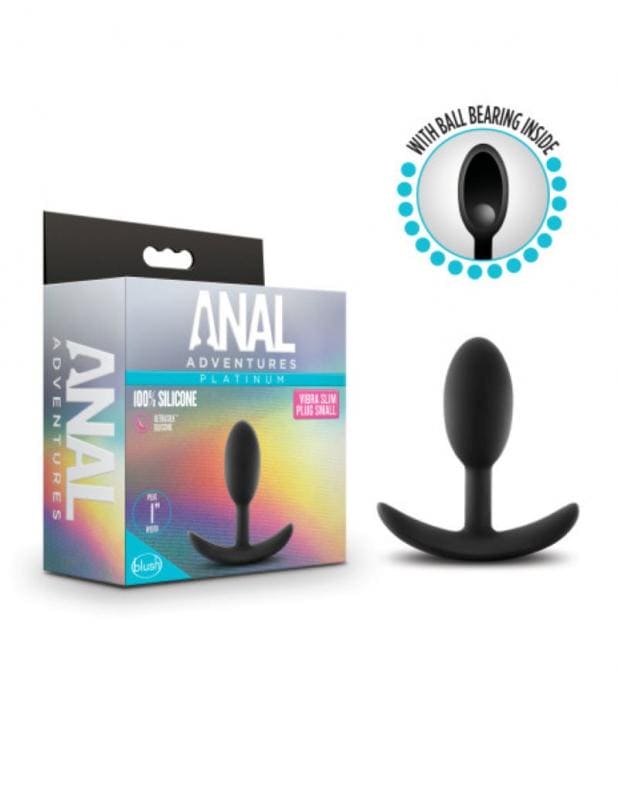 Anal Adventures Platinum - Vibra Slim Verzwaarde Anaal Plug - Small