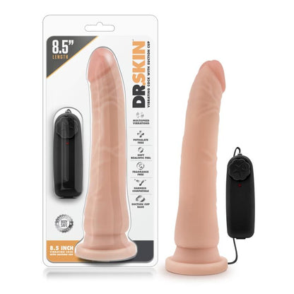 Dr. Skin - Vibrator With Suction Cup 21 cm - Vanilla