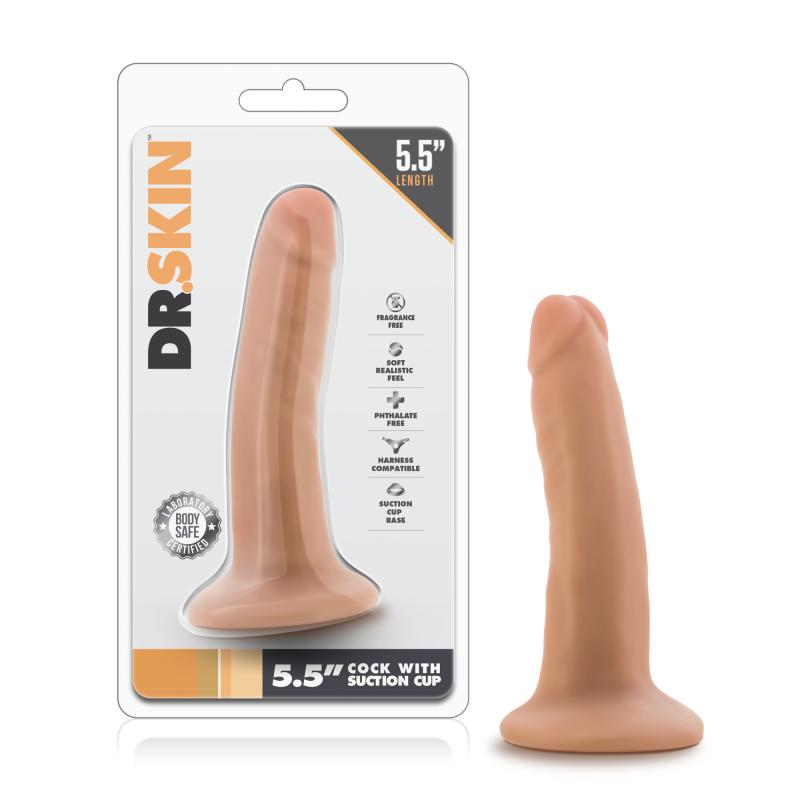 Dr. Skin - Realistic Dildo With Suction Cup 14 cm - Vanilla