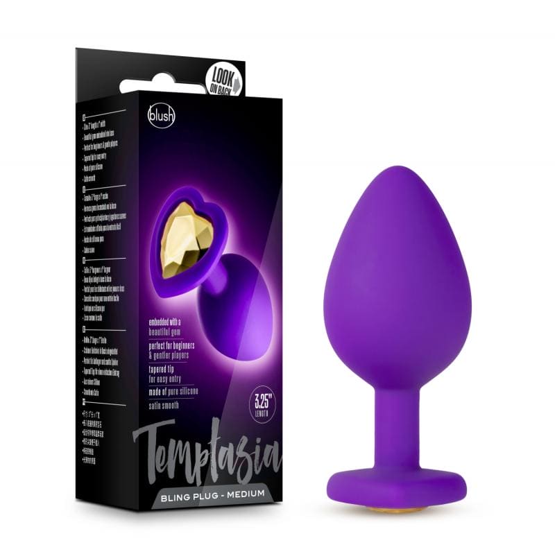 Temptasia - Plug Anal Bling Moyen - Violet