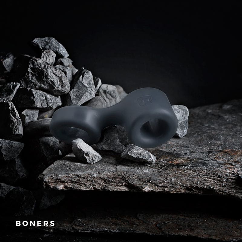 Boners Cock Ring And Ball Stretcher - Gray