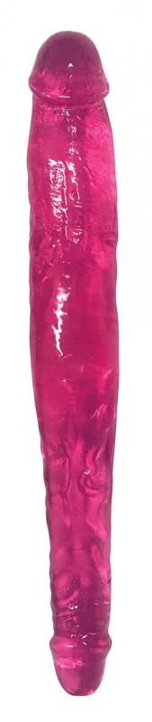 Lollicock - Sweet Slim Stick Double Dildo - Cherry Ice - 33 cm