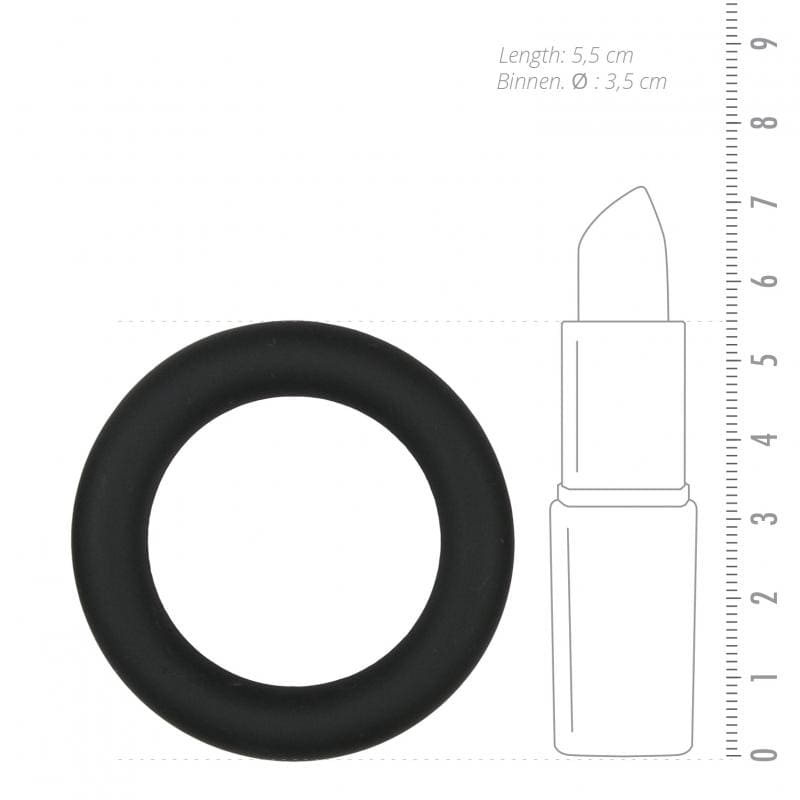 Easytoys Siliconen Cockring Medium - Zwart