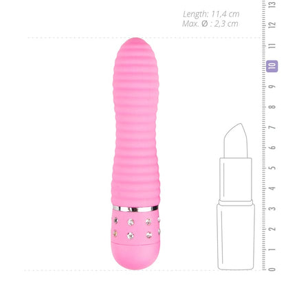 Easytoys Mini Vibrator Geribbeld - Roze