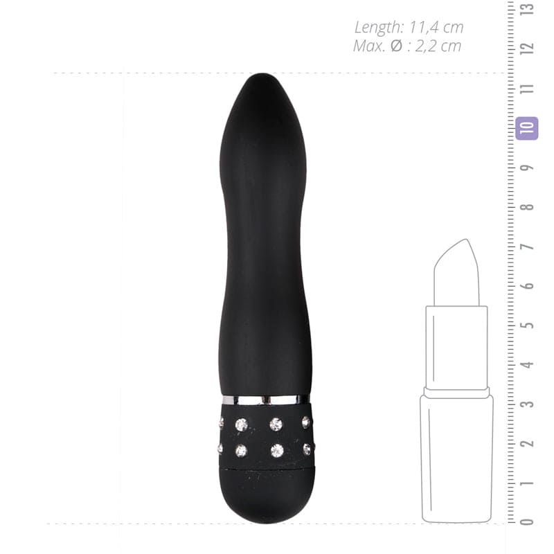 Easytoys Mini Vibrator Glad - Zwart