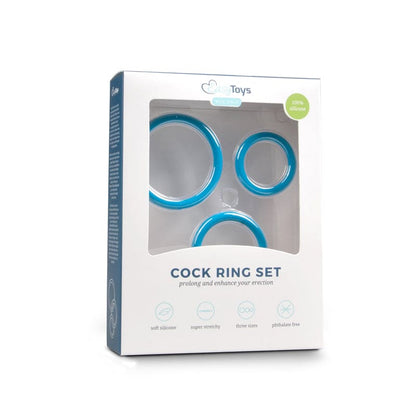 Cockring set - drie maten - blauw