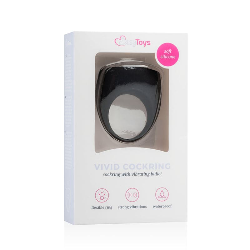 Vivid Cockring Met Mini Bullet - Zwart