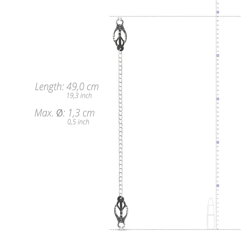 Pinces à tétons papillon avec chaîne