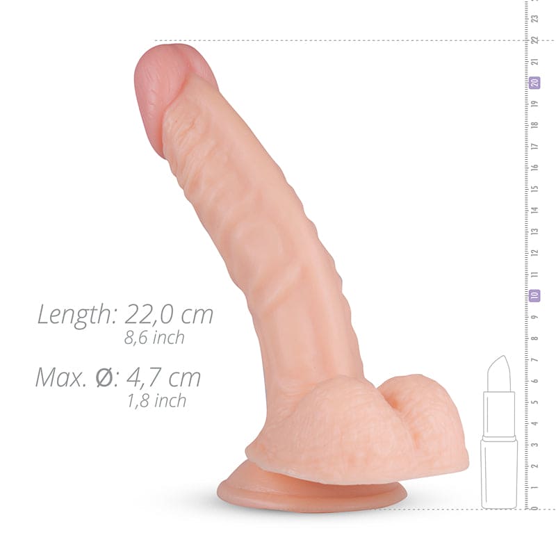 Derek Realistic Dildo With Ball Bag - 22 cm