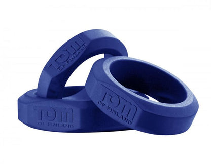 Tom of Finland Cockring Set - 3 Stuks - Blauw