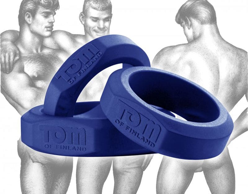 Tom of Finland Cockring Set - 3 Stuks - Blauw