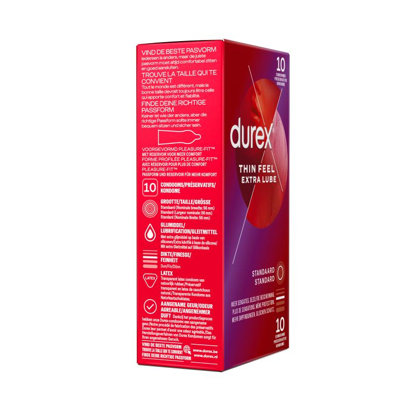 Durex Thin Feel Extra Lubricant - 10 pieces