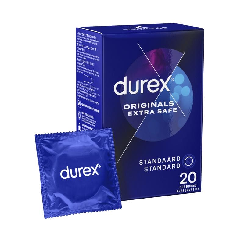 Preservativos Durex Extra Seguros - 20 piezas