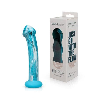 Dildo - Ocean Ripple Glazen Dildo