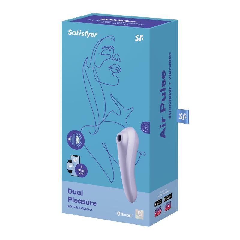 Satisfyer Dual Pleasure Luchtdrukvibrator - Mauve