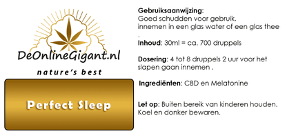 Perfect Sleep melatonin and CBD oil 30ml