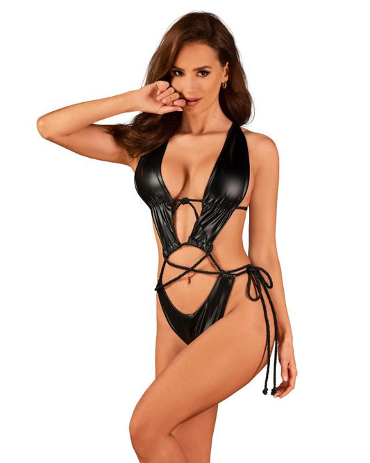 Cordellis - Body met open kruis - Zwart